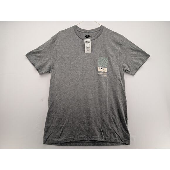 NWT Vans Checkered Stack T-Shirt in Heather Grey size Medium - Picture 1 of 6